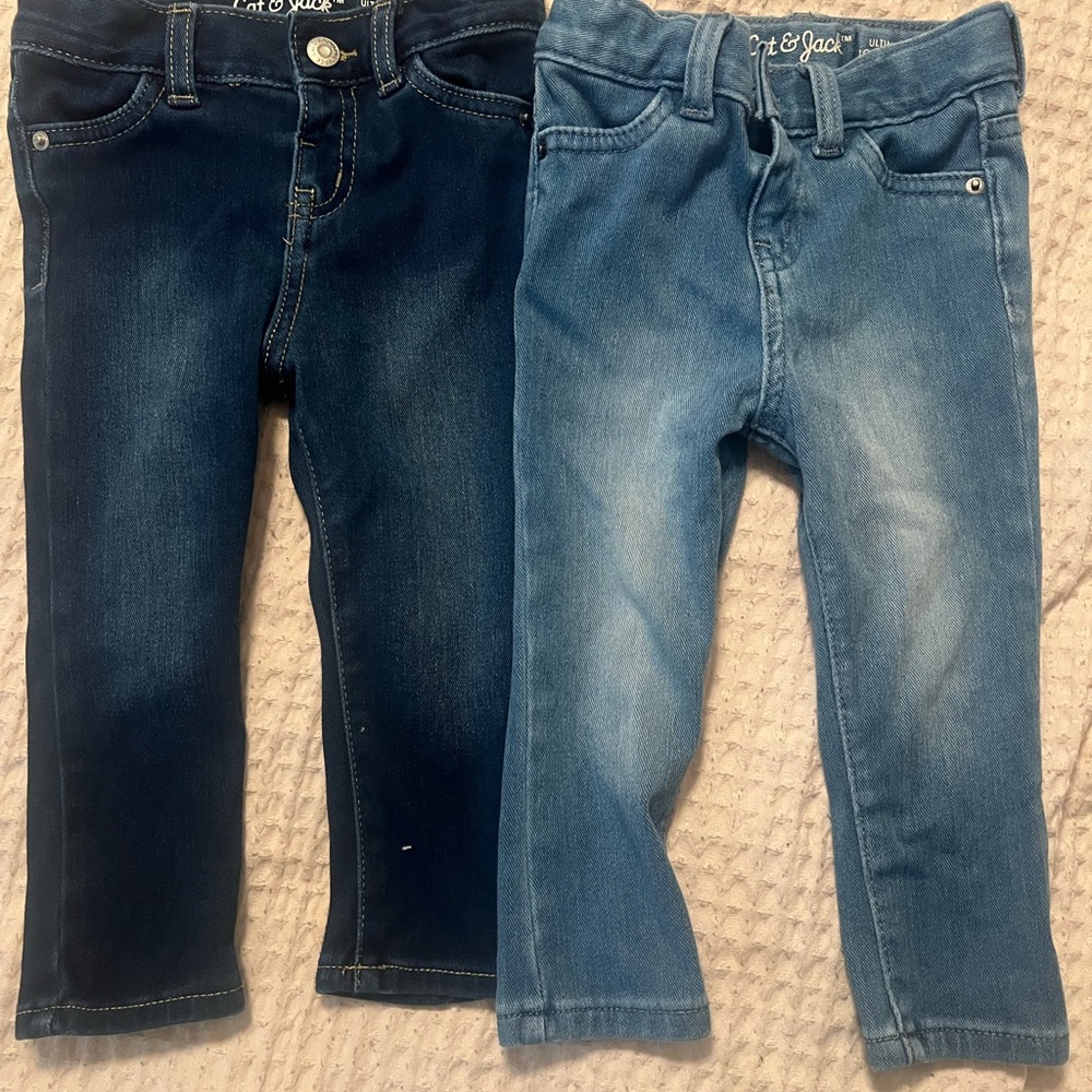 Cat & Jack Kids Jeans - Navy and Sky Blue